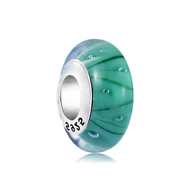 Factory direct pan luxuryreplica 925 silver Mulan flower bud butterfly glazed beads hanging beads DIY accessories loose beads