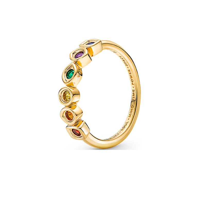 pan luxuryreplica 925 Sterling Silver dark purple Pansy Pansy Pansy Infinity Gem Ring