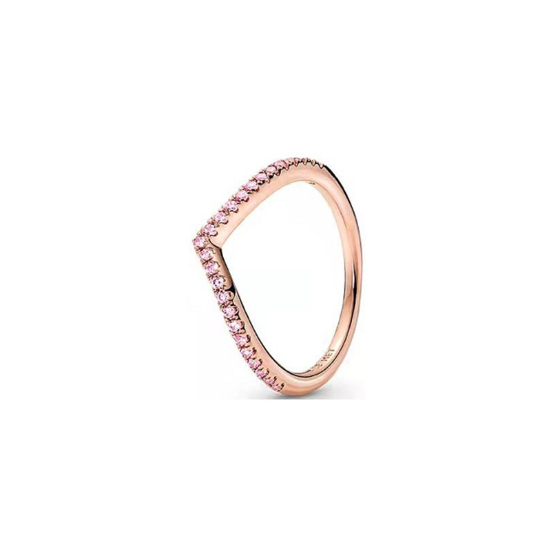 Factory Outlet pan luxuryreplica 925 Sterling Silver New Shining Wishing Bone Angel Wings Minnie Ring European and American Fingers