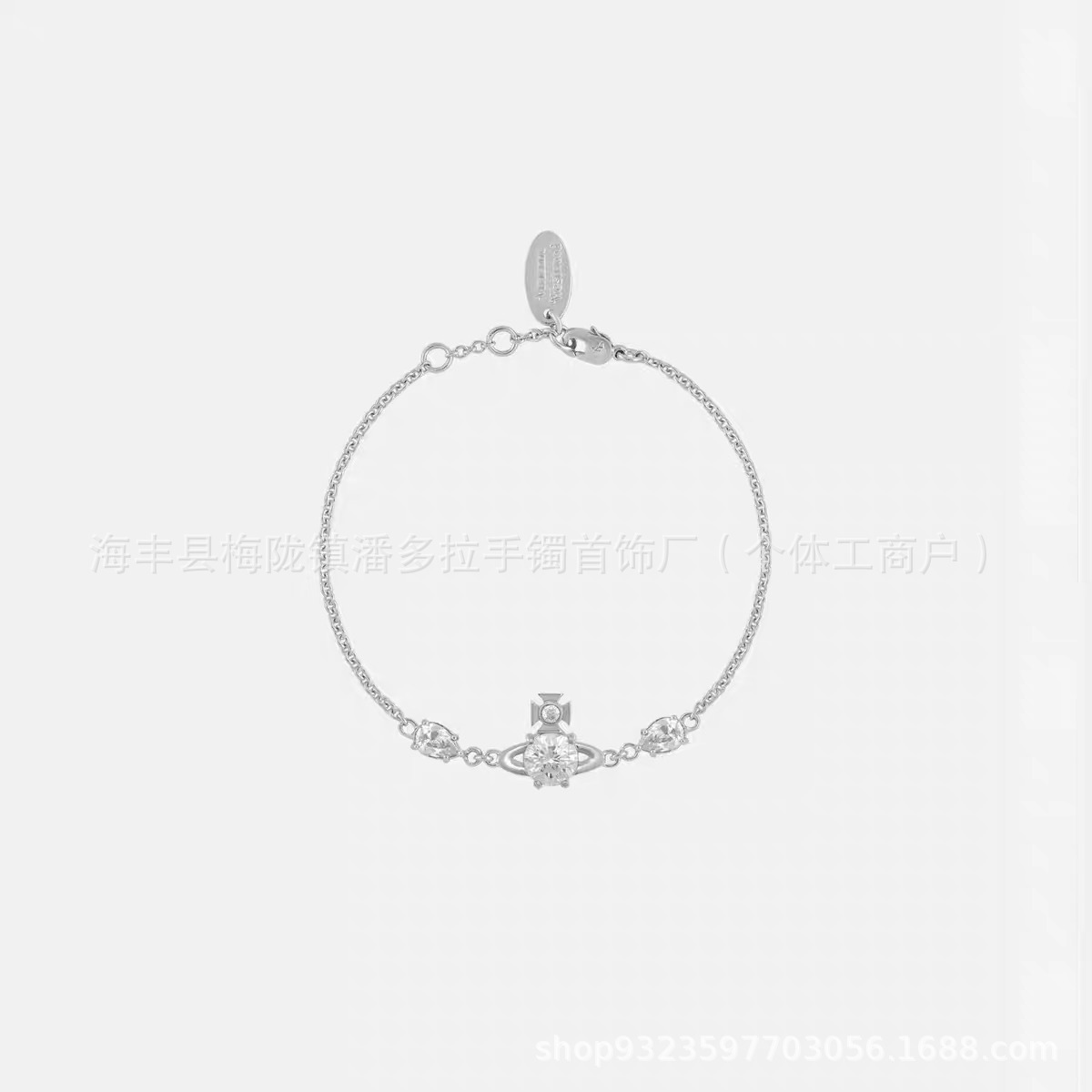 New High Version West Dowager 925 Sterling Silver Dream Catcher Necklace with Diamond Water Drop Hanging Elegant Earrings