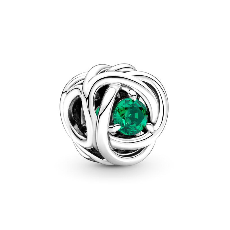 Factory direct pan luxuryreplica s925 silver beads December birthday stone rose shape string loose beads