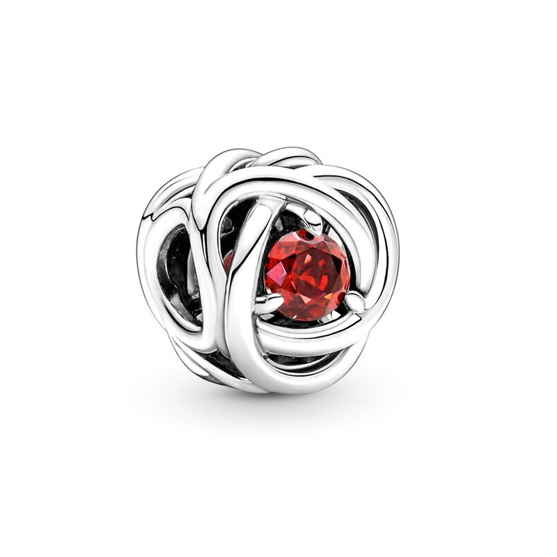 Factory direct pan luxuryreplica s925 silver beads December birthday stone rose shape string loose beads