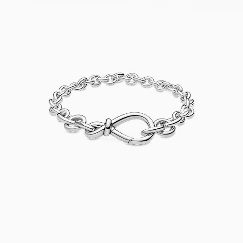 Factory direct pan  luxuryreplica 925 sterling silver mother's day eternal symbol knot bracelet DIY basic bracelet