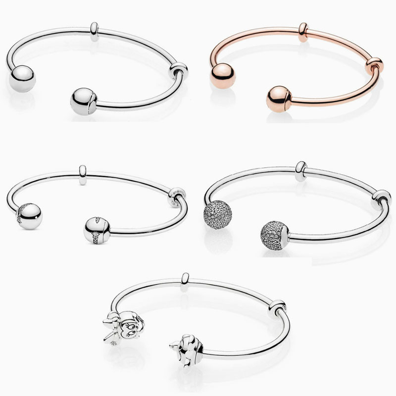 Factory direct pan luxuryreplica 925 sterling silver rose gold meteor opening bracelet DIY accessories basic chain bracelet