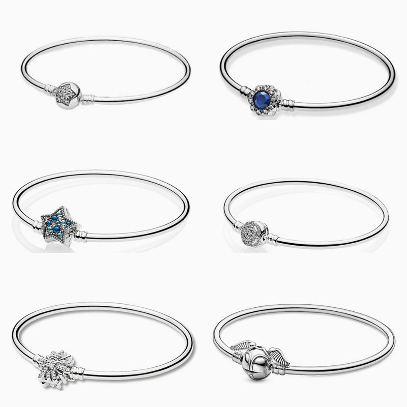 Factory direct pan luxuryreplica 925 sterling silver five-pointed star buckle snitch simple bracelet DIY basic bracelet bracelet