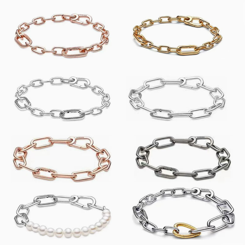 Factory direct pan  luxuryreplica 925 sterling silver ME series pearl bracelet smooth bracelet basic bracelet