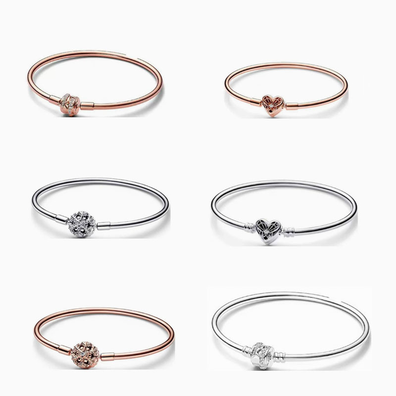 pan  luxuryreplica 925 Sterling Silver Rose Gold Love Bracelet Snake Bone Chain Bracelet Base Bracelet