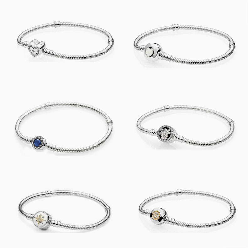 Factory direct pan  luxuryreplica 925 silver Magnolia love snake bone chain to send girlfriend bracelet DIY basic bracelet