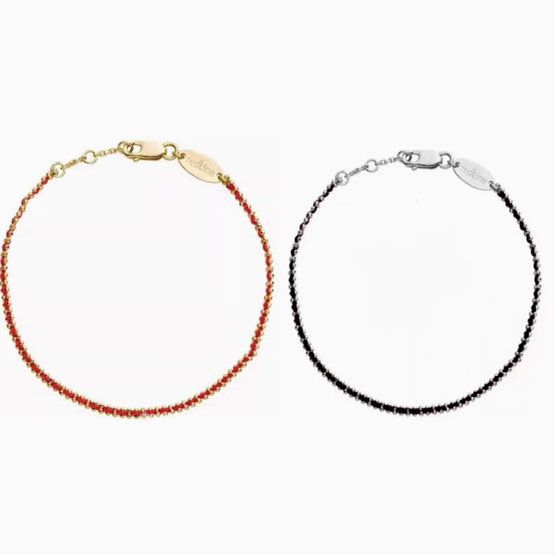 Same Black Rope French redline Woven Interwoven Moon Old Rope Little Red Rope Bracelet Hand Rope