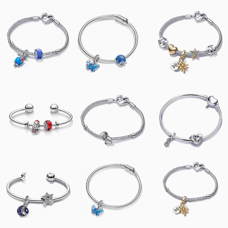 pan luxuryreplica Snake Bone Chain s925 Sterling Silver Beaded Beaded Accessories DIY Jewelry Bracelet Wholesale Cross-border