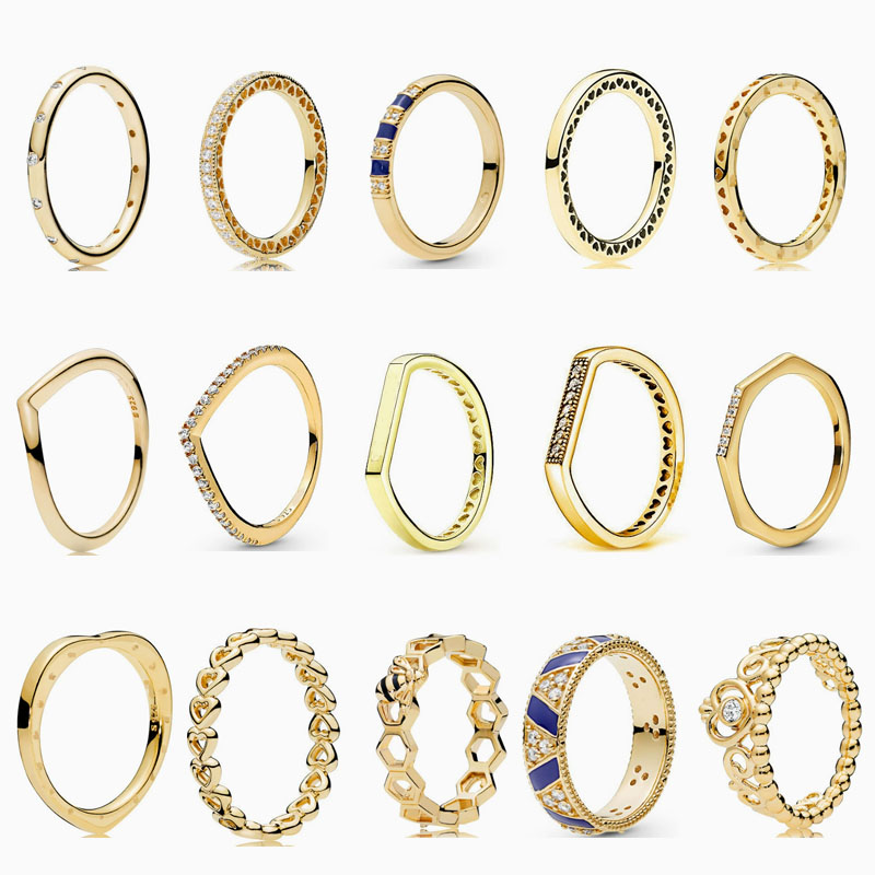 Factory Outlet pan luxuryreplica Gold Color Polygonal Exotic Gem Stripe Style Couple Ring