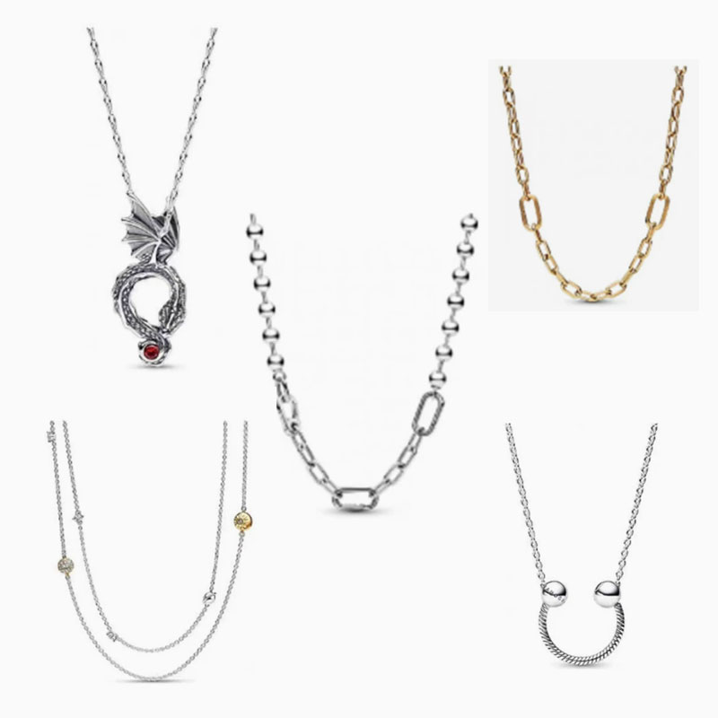 pan  luxuryreplica Right of Game Dragon Necklace 925 Sterling Silver New ME Necklace