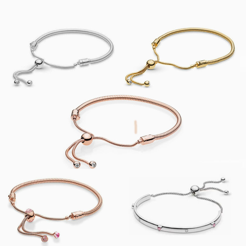 Factory direct pan  luxuryreplica copper rose gold peach blossom series adjustable temperament DIY basic bracelet