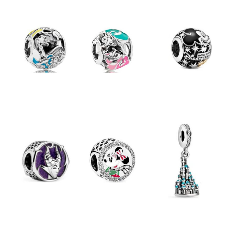 pan luxuryreplica Beads 925 Sterling Silver Mouse Beaded Pendant DIY Accessories Scattered Beads