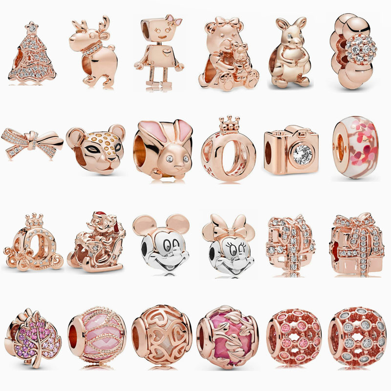 pan luxuryreplica White Copper Silver Plated Rose Gold Pumpkin Car Camera Gift Box Hanging Beads DIY Accessories Beads