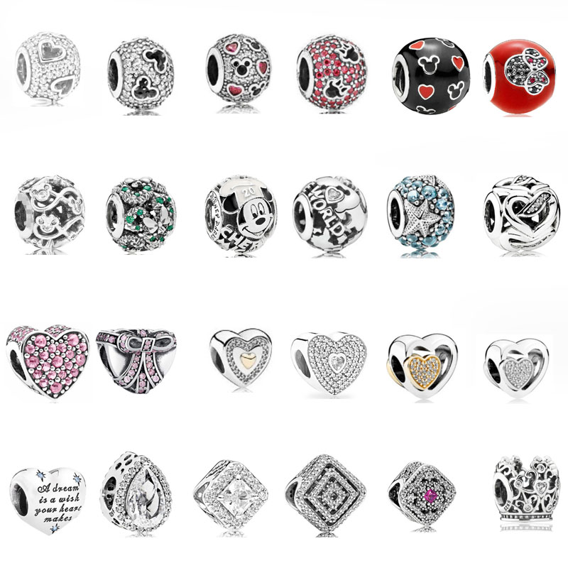 Factory direct pan luxuryreplica 925 Yindi S Niman diamond love crown water drop hanging beads DIY accessories beads