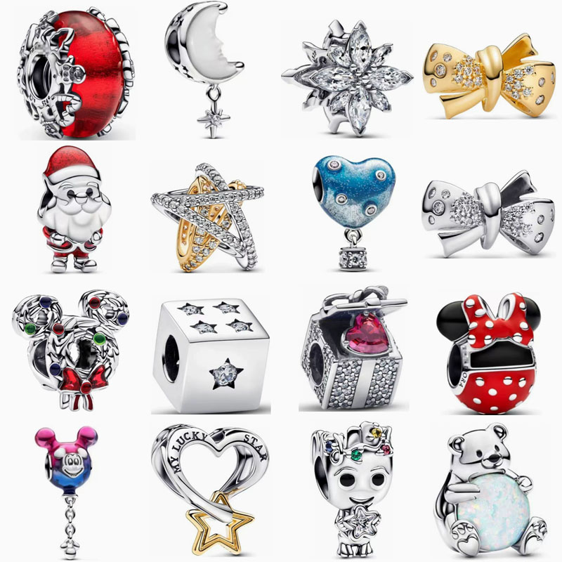 pan luxuryreplica New Beads 925 Sterling Silver Disneychristmas Series Beads Beaded Bracelet Accessories