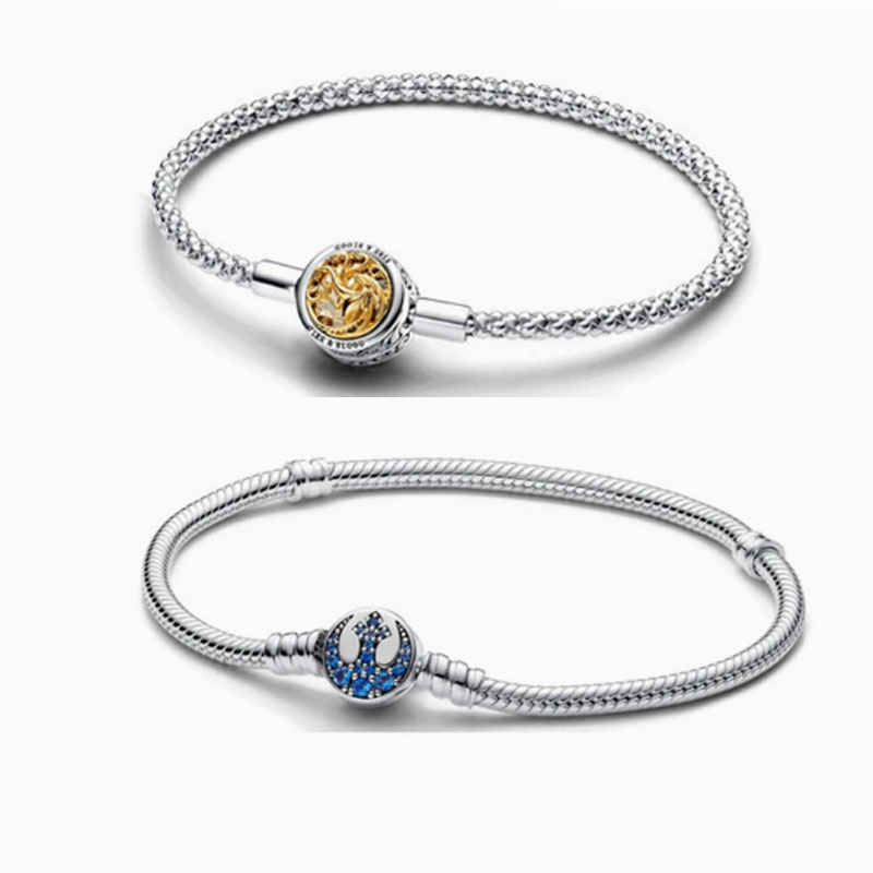 pan luxuryreplica 925 Sterling Silver Game of Thrones New Snake Bone Chain DIY Base Snake Bone Bracelet