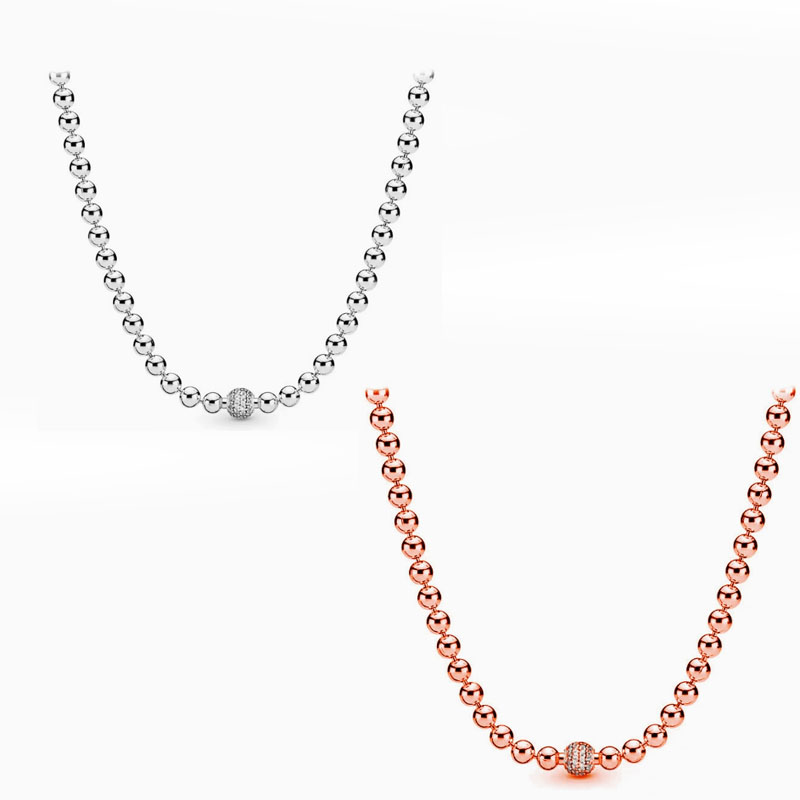 Factory direct pan luxuryreplica bead necklace 925 sterling silver jubilee series new basic clavicle chain