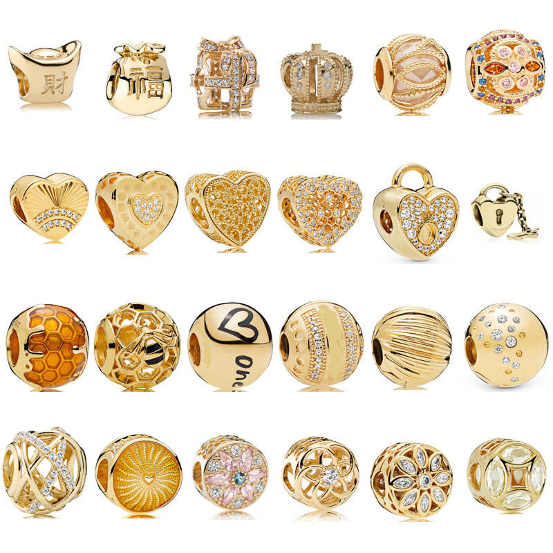 pan luxuryreplica White Copper Silver Plated Gold Love Hollow Fixed Buckle Beaded DIY Accessories