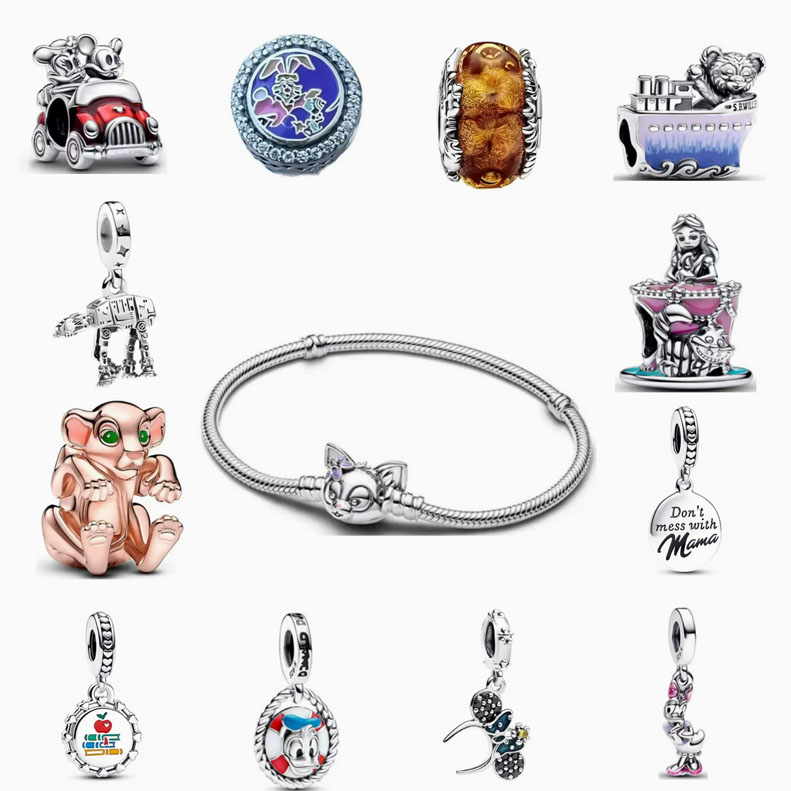 pan luxuryreplica 925 sterling silver pendant mouse beads beaded cross-border primary source