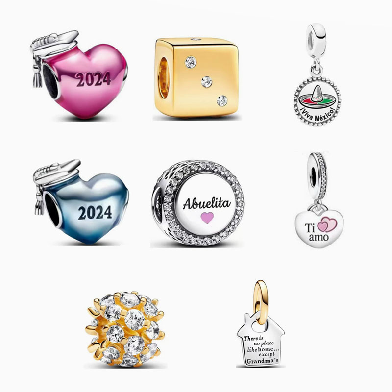 925 sterling silver pan luxuryreplica beads new 2024 doctor cap beads DIY loose beads hanging beads cross-border supply