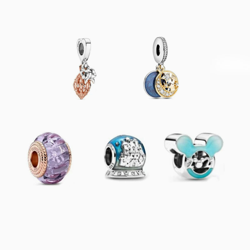 pan luxuryreplica Beads 925 Sterling Silver Glazed Beads Starry Hanging Dini Beads DIY Accessories