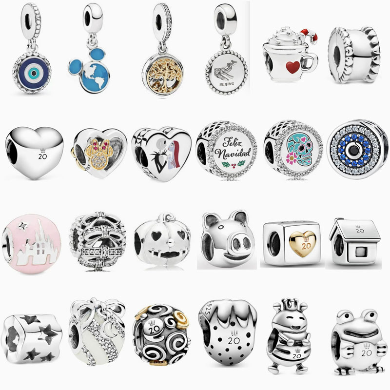 pan luxuryreplica beads 925 sterling silver animal cute fun beaded pendant beads DIY accessories loose beads