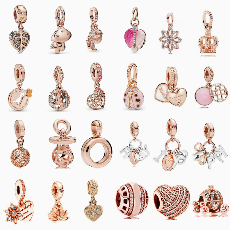 pan luxuryreplica Rose Golden Beads Pendant Glaze Deciduous Hanging Pendant Hanging Beads DIY Accessories