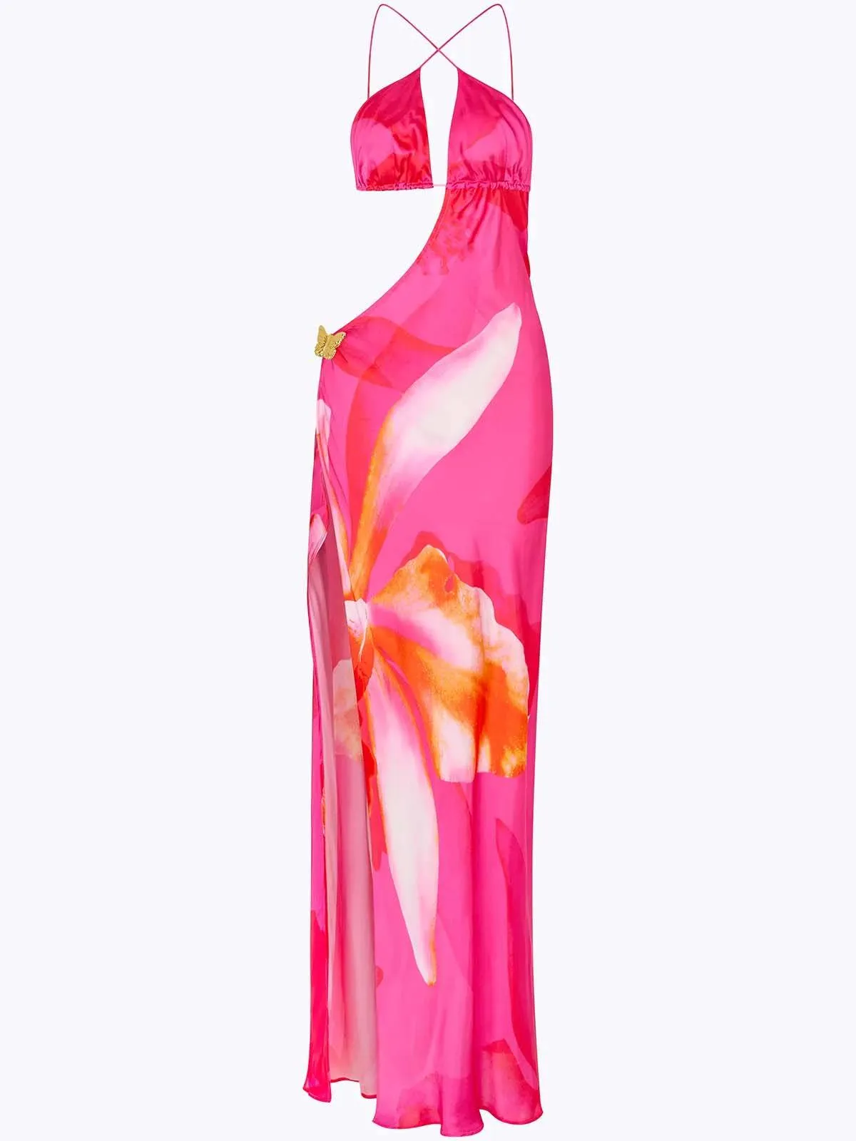 Printed Suspender Maxi Dress