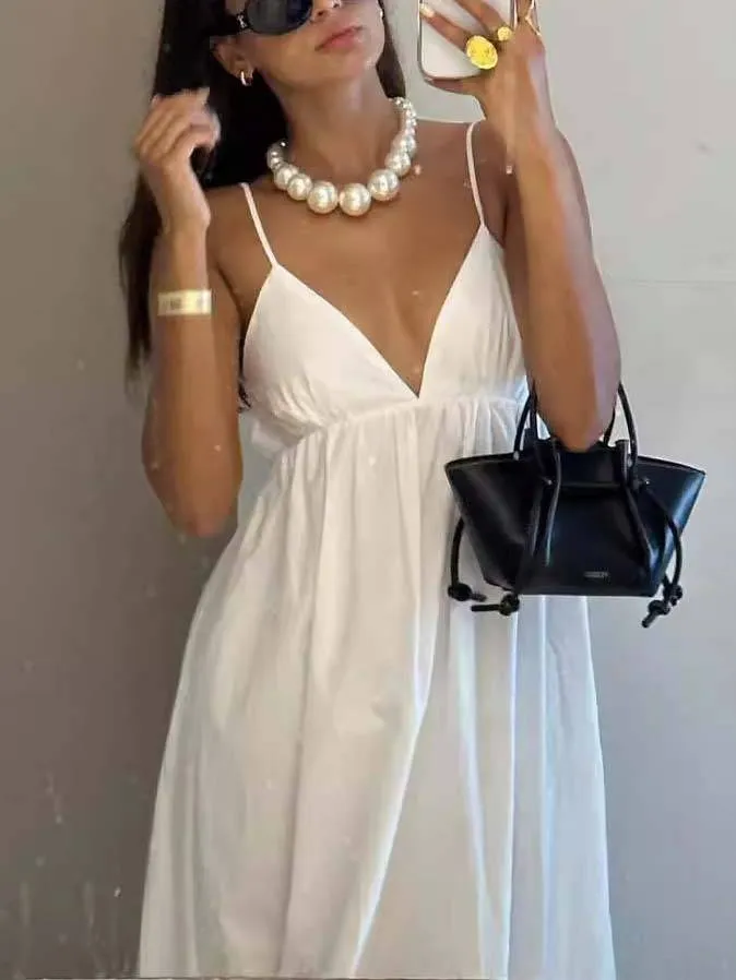 Minimalist Suspender Maxi Dress