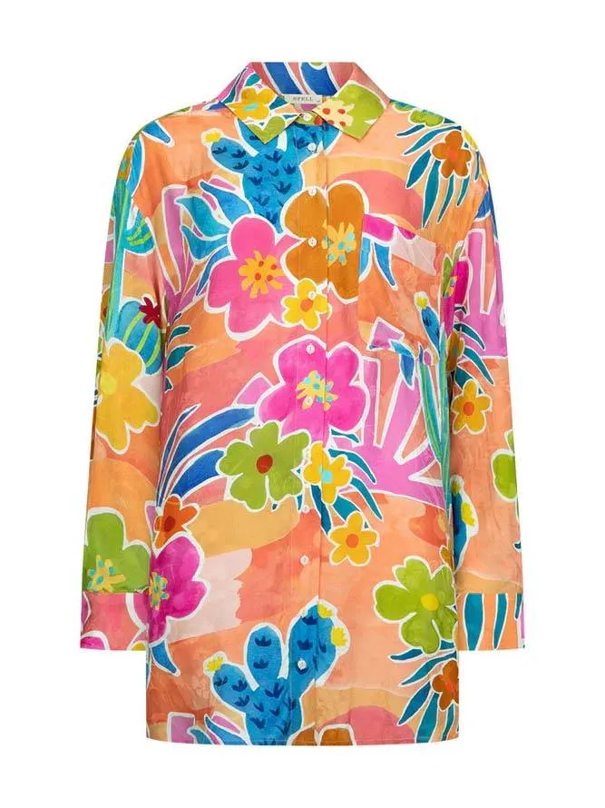 Flower Cactus Print Shirt