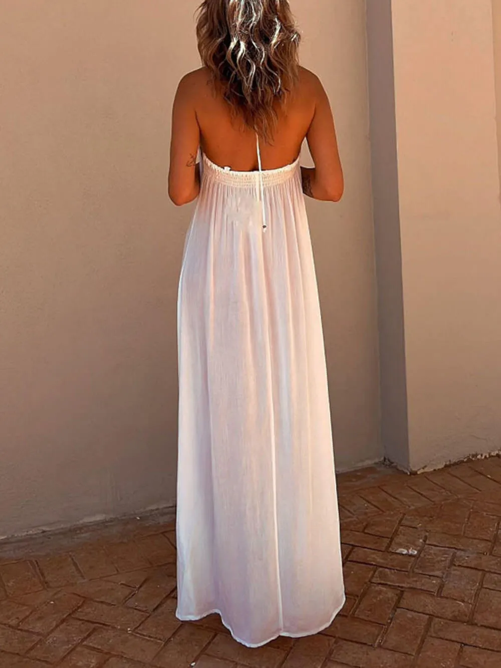 Halter Neck Casual Resort Maxi Dress