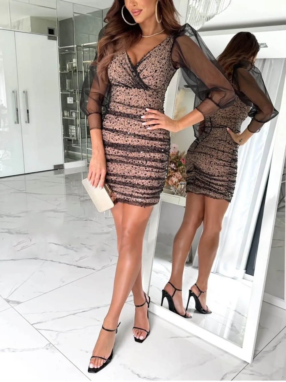 Exquisite And Sexy Sequin Casual Party Dress