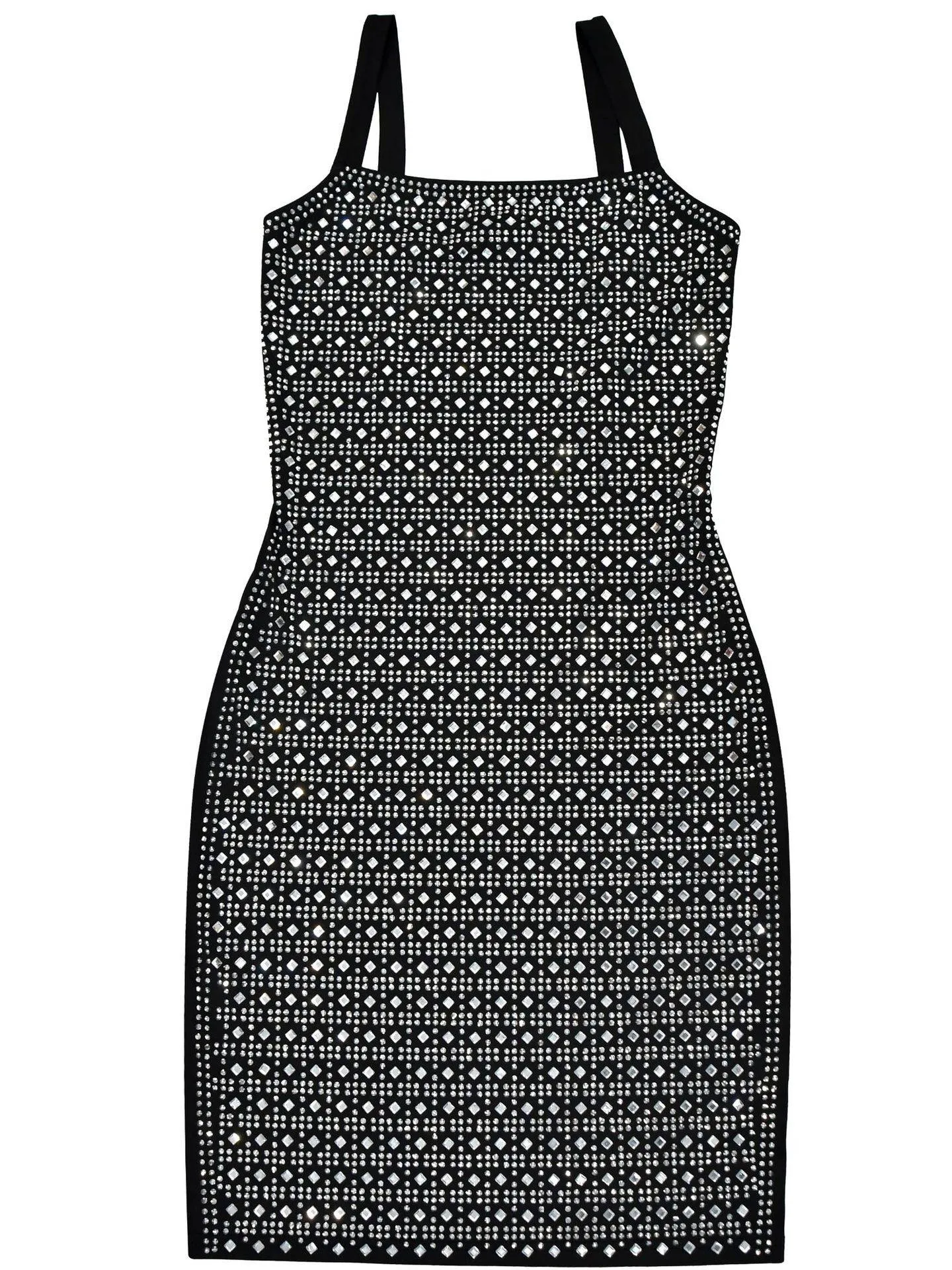 Rhinestone Slim Sling Mini Dress