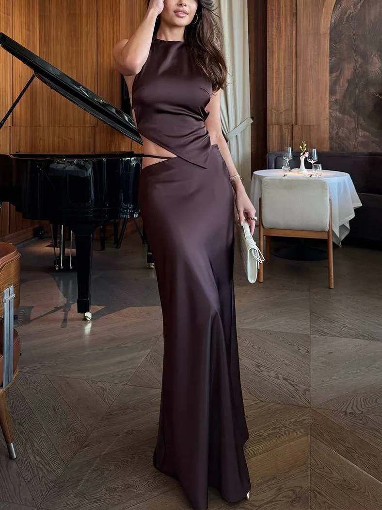 Halter neck backless irregular tube top