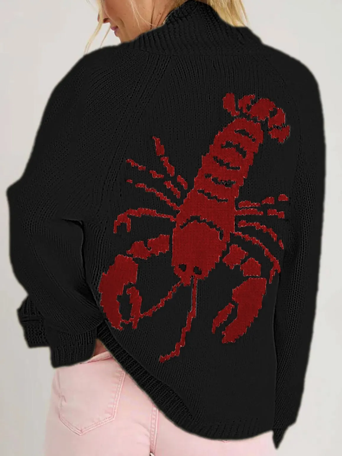 Fun Lobster Cardigan Sweater Jacket