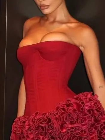 Adjustable Lacing Fishbone Tube Top