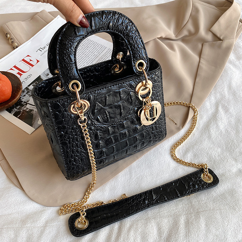 Retro Crocodile Crossbody Bag