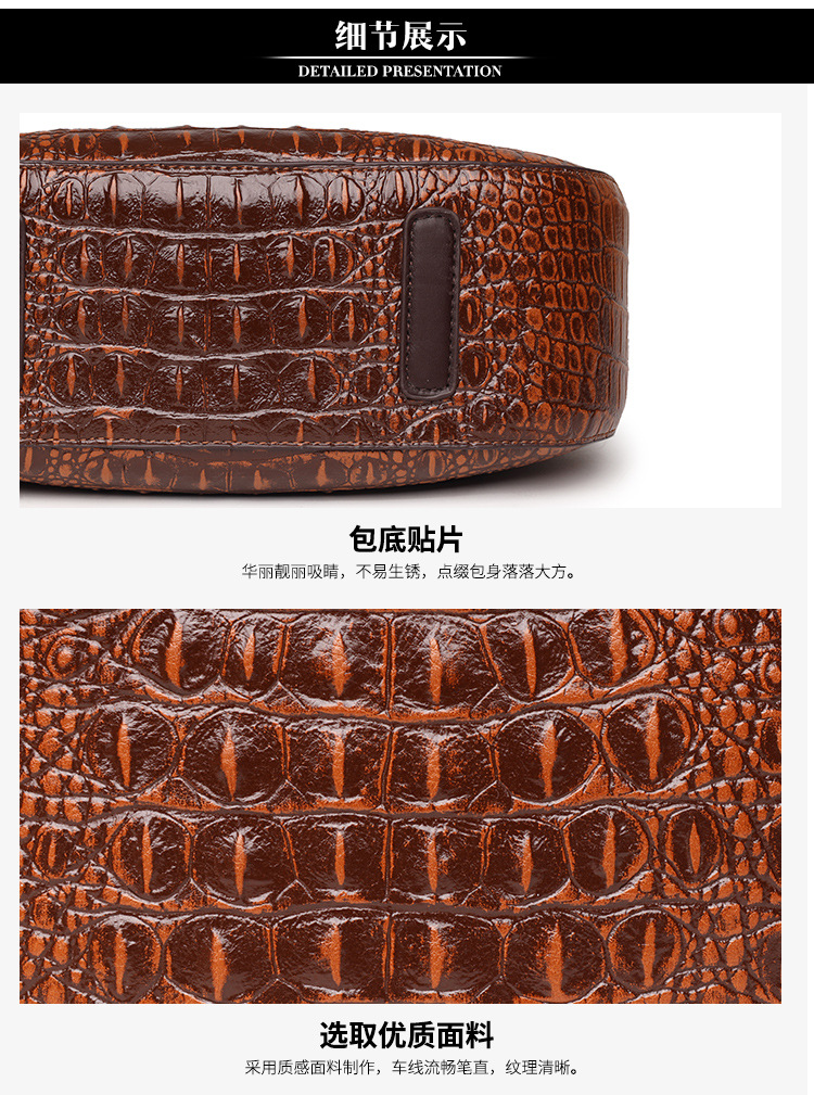 New Fashion Joker Banquet Retro Crocodile Single Shoulder Crossbody Bag