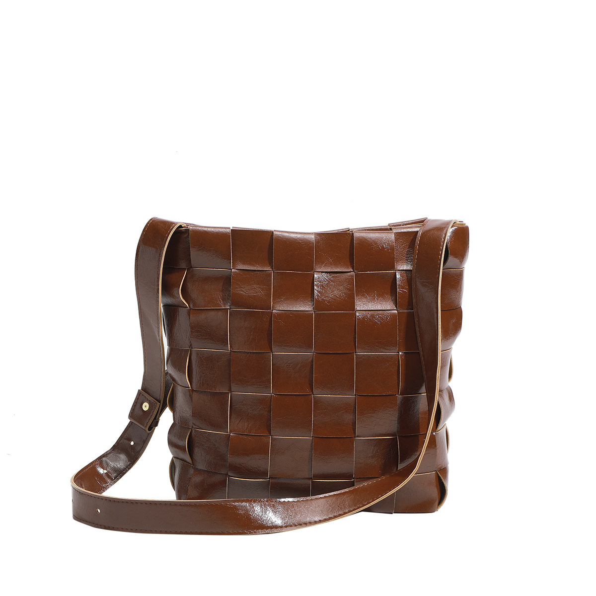 Large-capacity Grease Leather Shoulder Bag