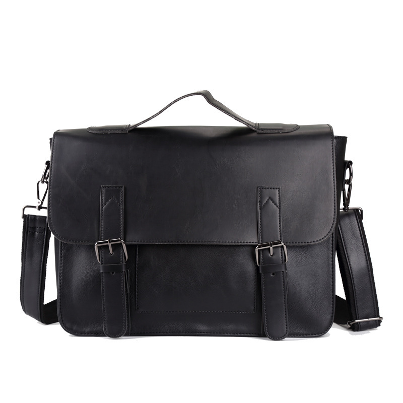 Men's Retro Fashion Casual One-shoulder Crossbody Briefcase