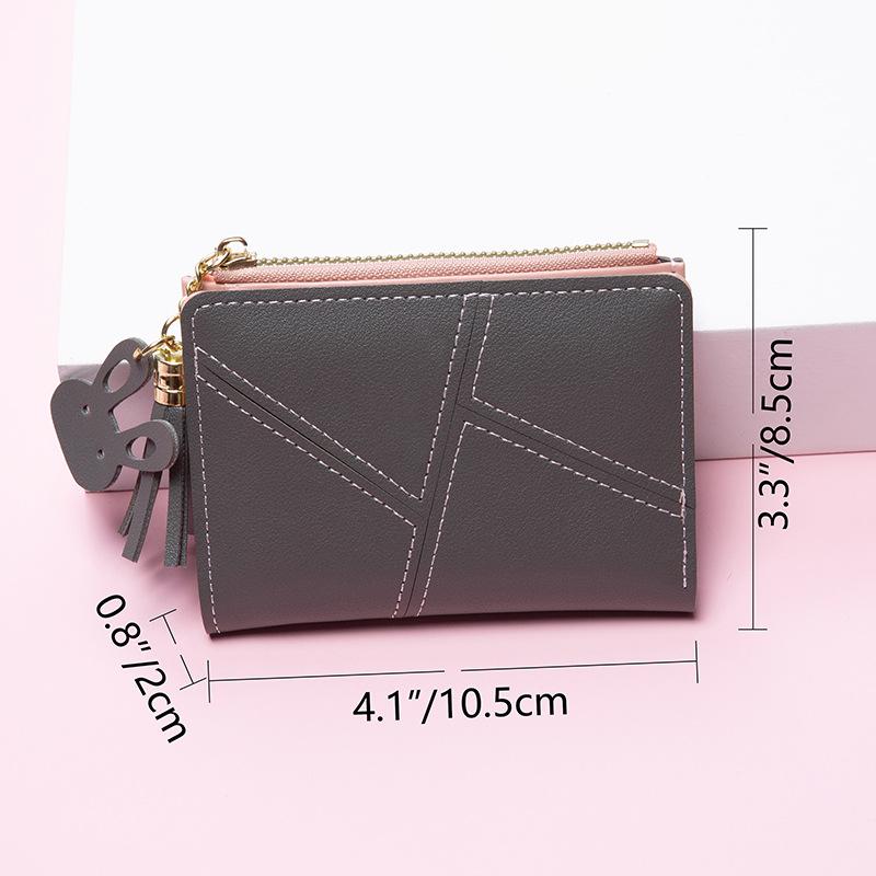 Women's Small Wallet Short Zipper Folding Women's Wallet Simple Fashion Purse