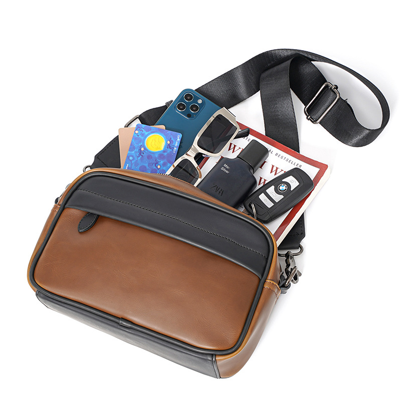 Men's Fashion Retro Fashion Brand Simple Joker Small Square Bag