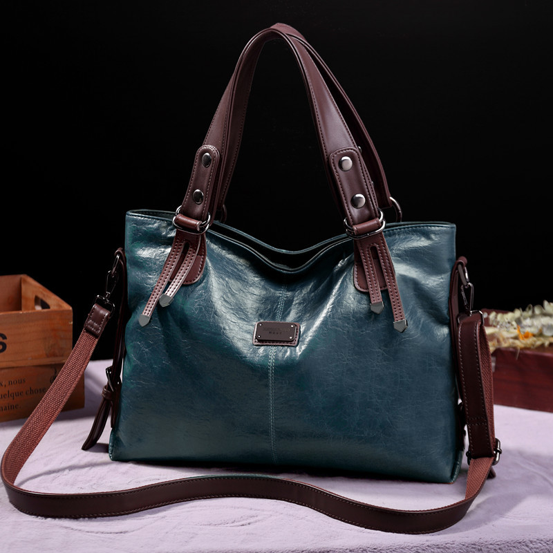 Retro Fashion Tote Casual Soft Leather Shoulder Slung Large-capacity Women's Bag