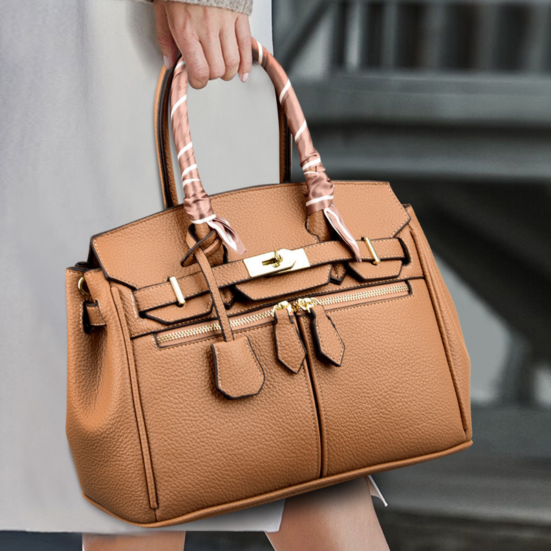 Vintage Leather Tote Bag Crossbody Bag