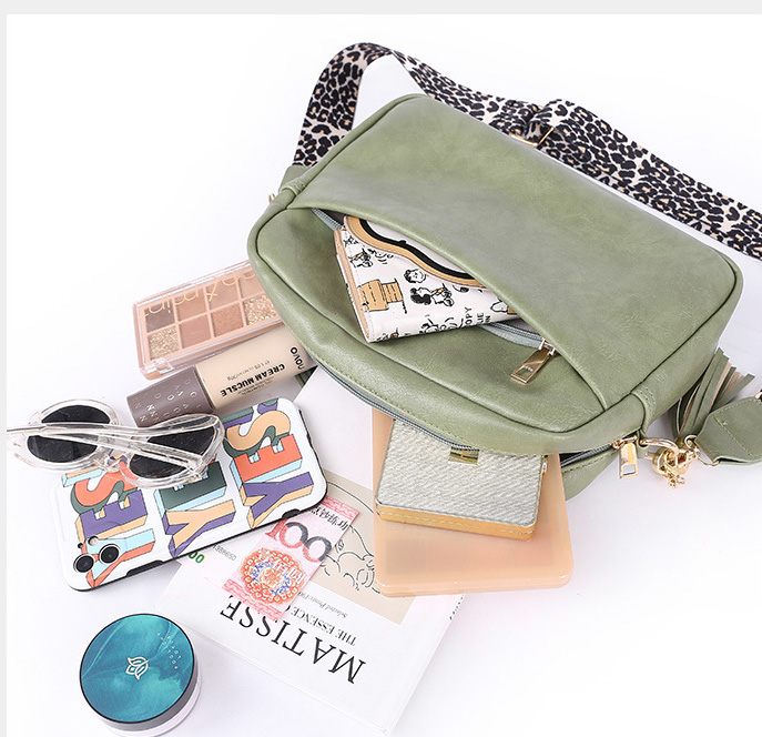 Crossbody Bags Leopard Shoulder Bucket Bags