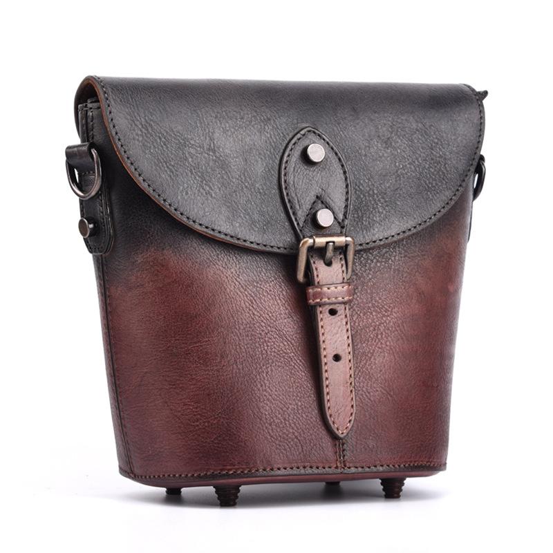 Retro Ladies Large Capacity Corssbody Bucket Bag