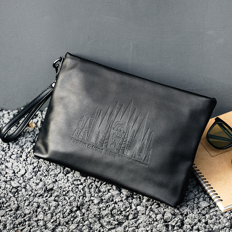 2023 New Men's Trendy Brand Retro Fashion Commuter Wristlet Bag