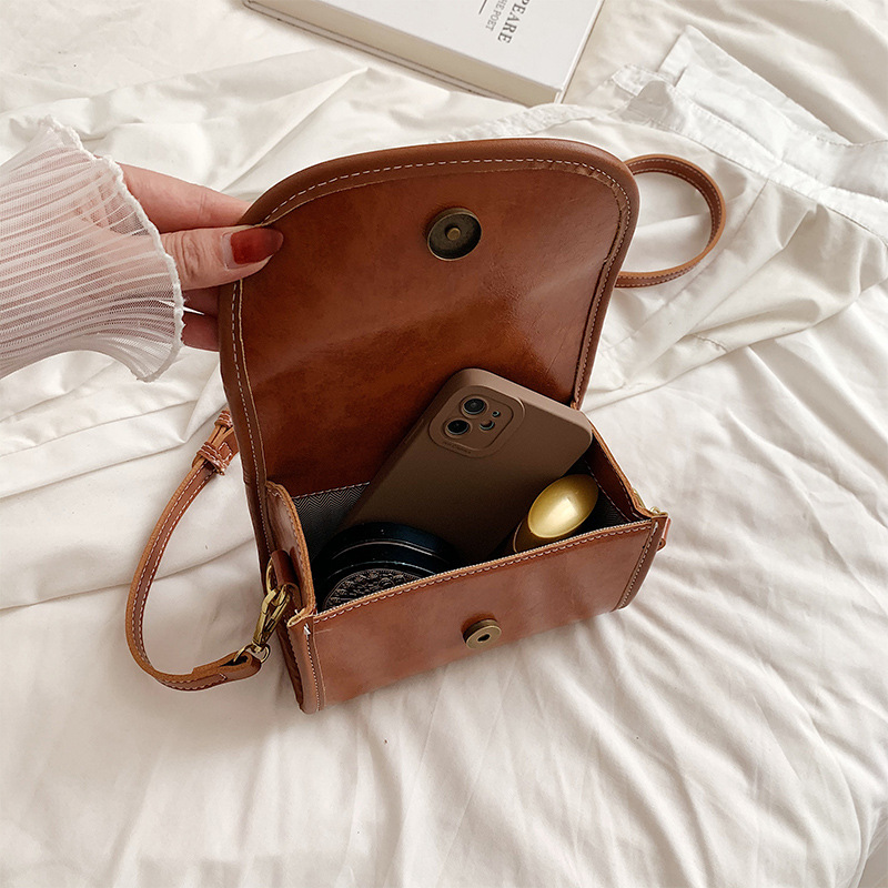 Retro Fashion Shoulder Bag Leather Crossbody Bag